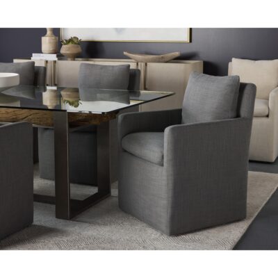 Glenrose Wheeled Dining Armchair - Effie Smoke 106571 106571 GLENROSE WHEELED DINING ARMCHAIR EFFIE SMOKE 5