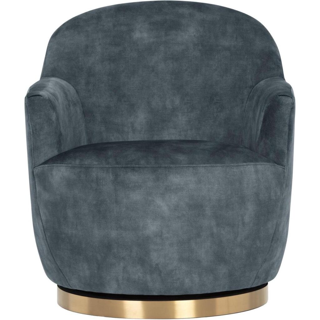 Casey Swivel Lounge Chair - Nono Petrol - Image 2