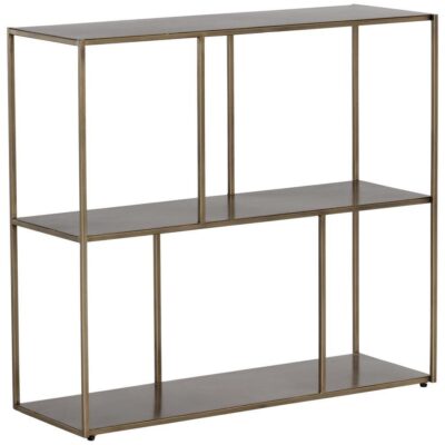 Eiffel Low Bookcase - Medium - Antique Brass 106602 106602 EIFFEL LOW BOOKCASE MEDIUM ANTIQUE BRASS 1