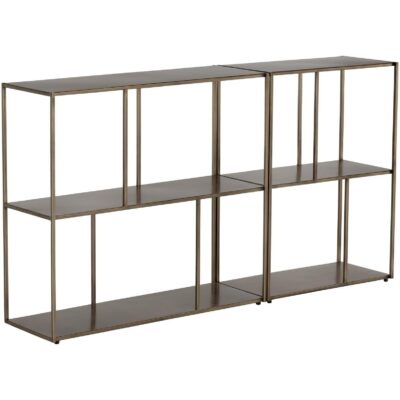 Eiffel Low Bookcase - Medium - Antique Brass 106602 106602 EIFFEL LOW BOOKCASE MEDIUM ANTIQUE BRASS 4