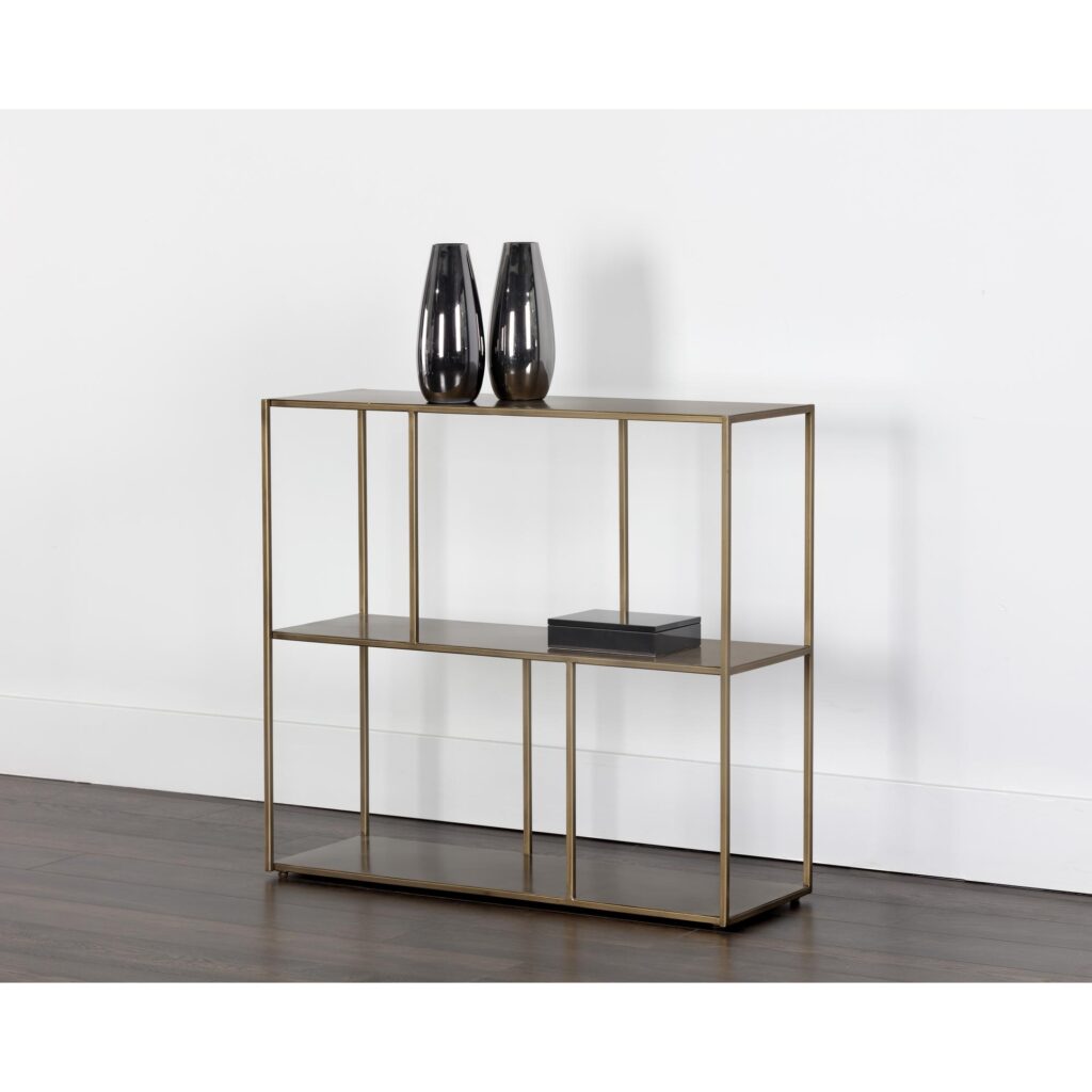 Eiffel Low Bookcase - Medium - Antique Brass - Image 4