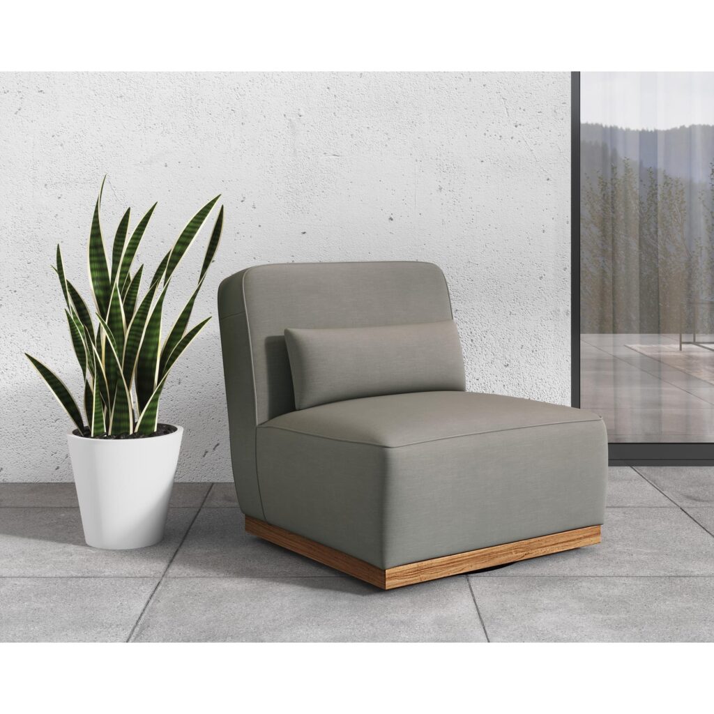 Carbonia Swivel Lounge Chair - Palazzo Taupe - Image 6