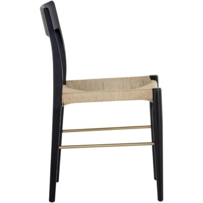 Bondi Dining Chair - Black 106688 106688 BONDI DINING CHAIR BLACK NATURAL 2