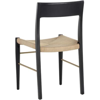 Bondi Dining Chair - Black 106688 106688 BONDI DINING CHAIR BLACK NATURAL 3