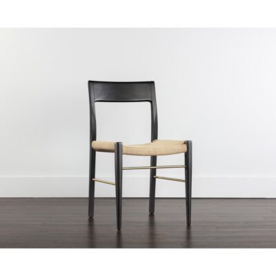 Bondi Dining Chair - Black 106688 106688 BONDI DINING CHAIR BLACK NATURAL 5