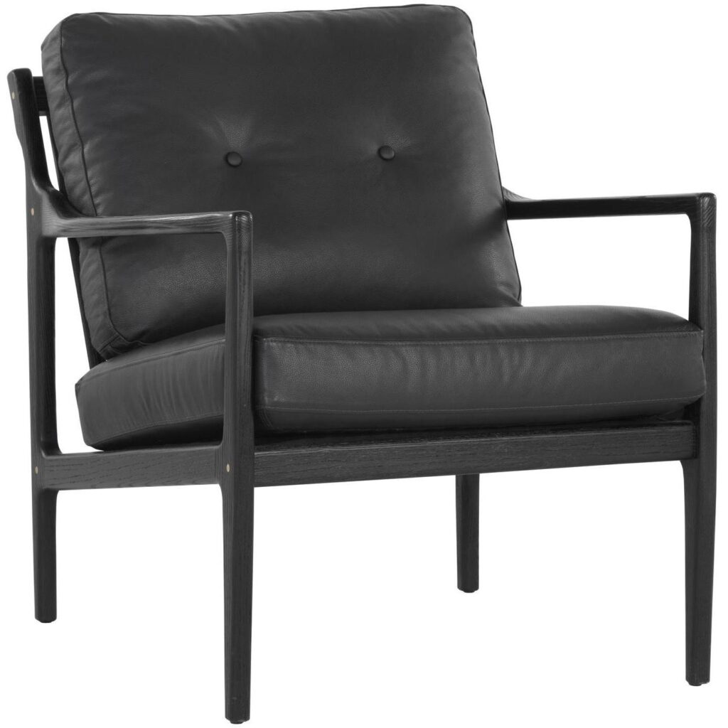 Gilmore Lounge Chair - Black - Black Leather