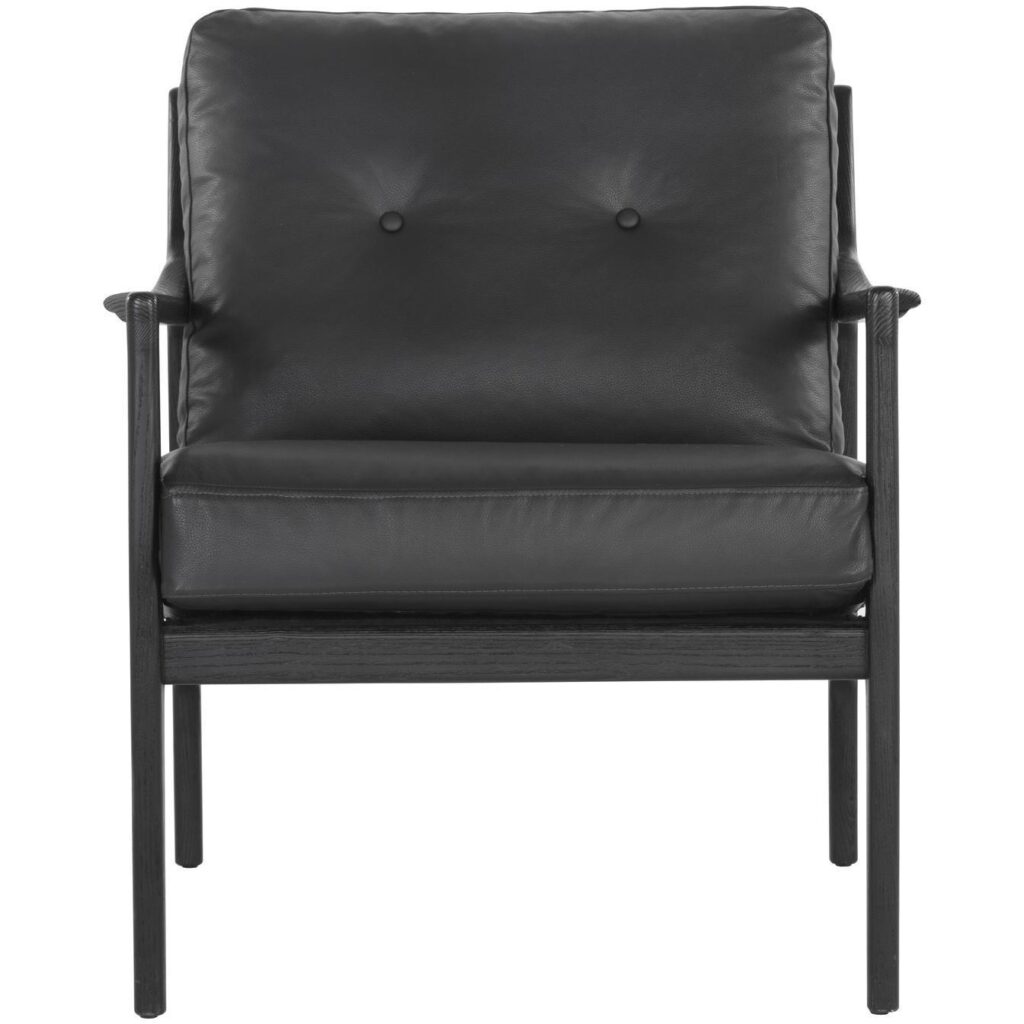 Gilmore Lounge Chair - Black - Black Leather - Image 2