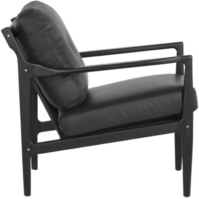 Gilmore Lounge Chair - Black - Black Leather 106691 106691 GILMORE LOUNGE CHAIR BLACK LEATHER 2