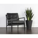Gilmore Lounge Chair - Black - Black Leather 14 Gilmore Lounge Chair - Black - Black Leather 106691 106691 GILMORE LOUNGE CHAIR BLACK LEATHER 5