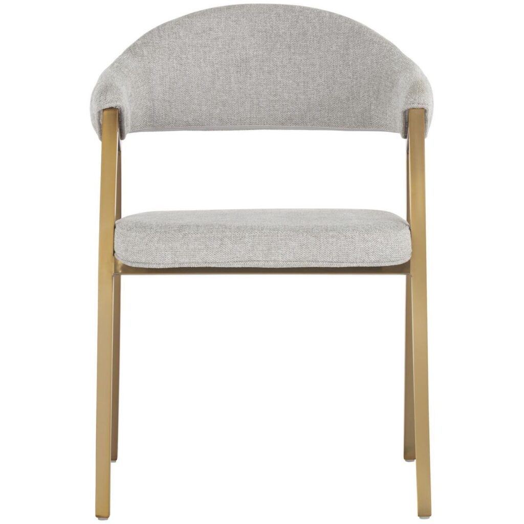 Burgos Dining Armchair - Belfast Heather Grey - Image 2