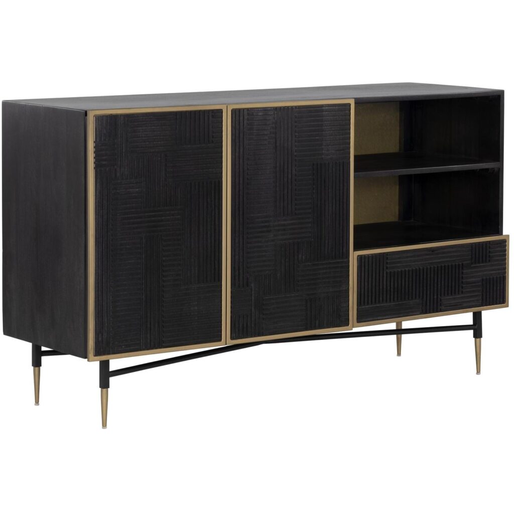 Markwood Sideboard - Brass - Dark Brown - Image 2