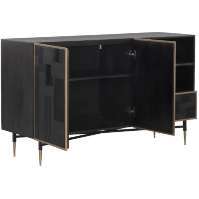 Markwood Sideboard - Brass - Dark Brown 106696 106696 MARKWOOD SIDEBOARD 2