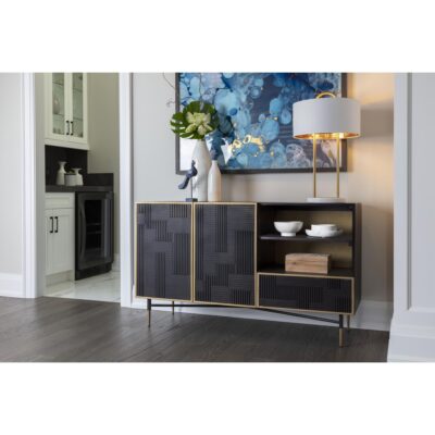 Markwood Sideboard - Brass - Dark Brown 106696 106696 MARKWOOD SIDEBOARD 5