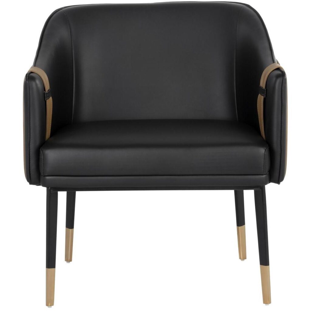 Carter Lounge Chair - Napa Black / Napa Cognac - Image 2