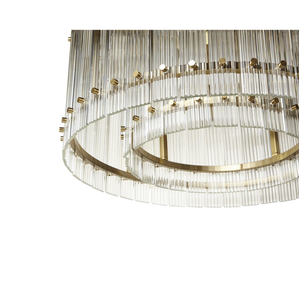 Kore Chandelier - Small - Brass - Clear - Image 4