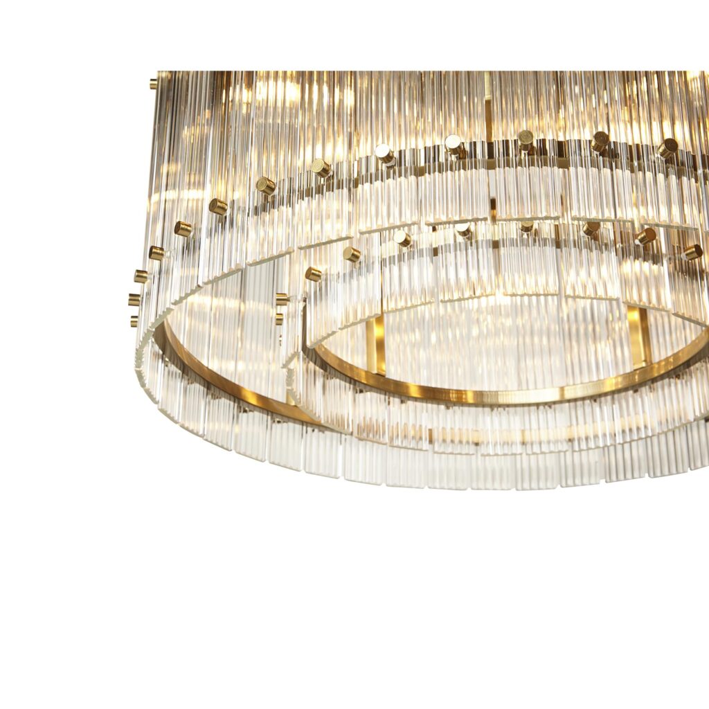 Kore Chandelier - Small - Brass - Clear - Image 5