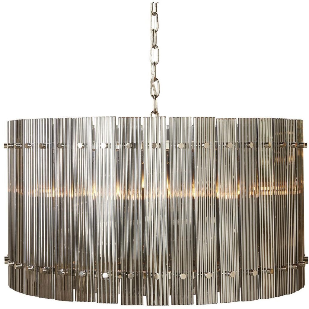 Kore Chandelier - Small - Nickel - Smoke Grey