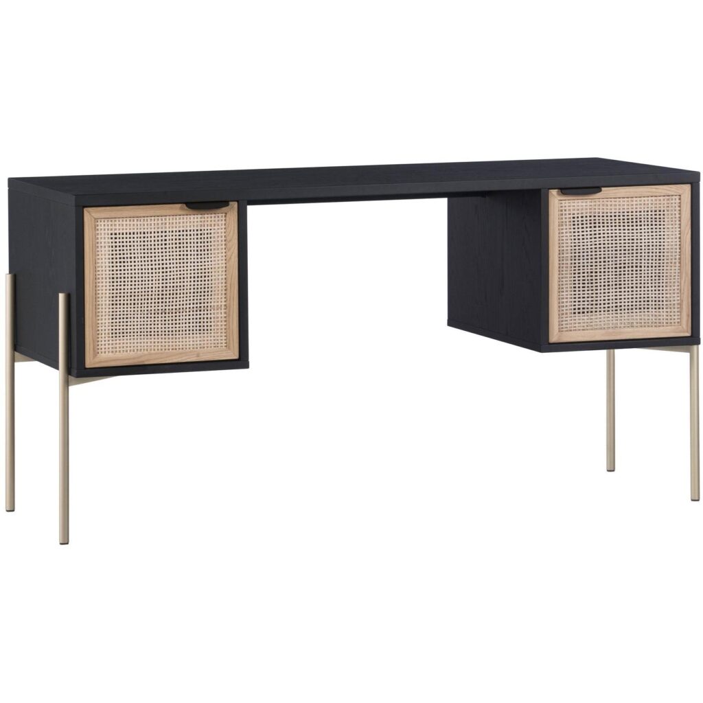 Avida Desk - Gold - Black/Natural