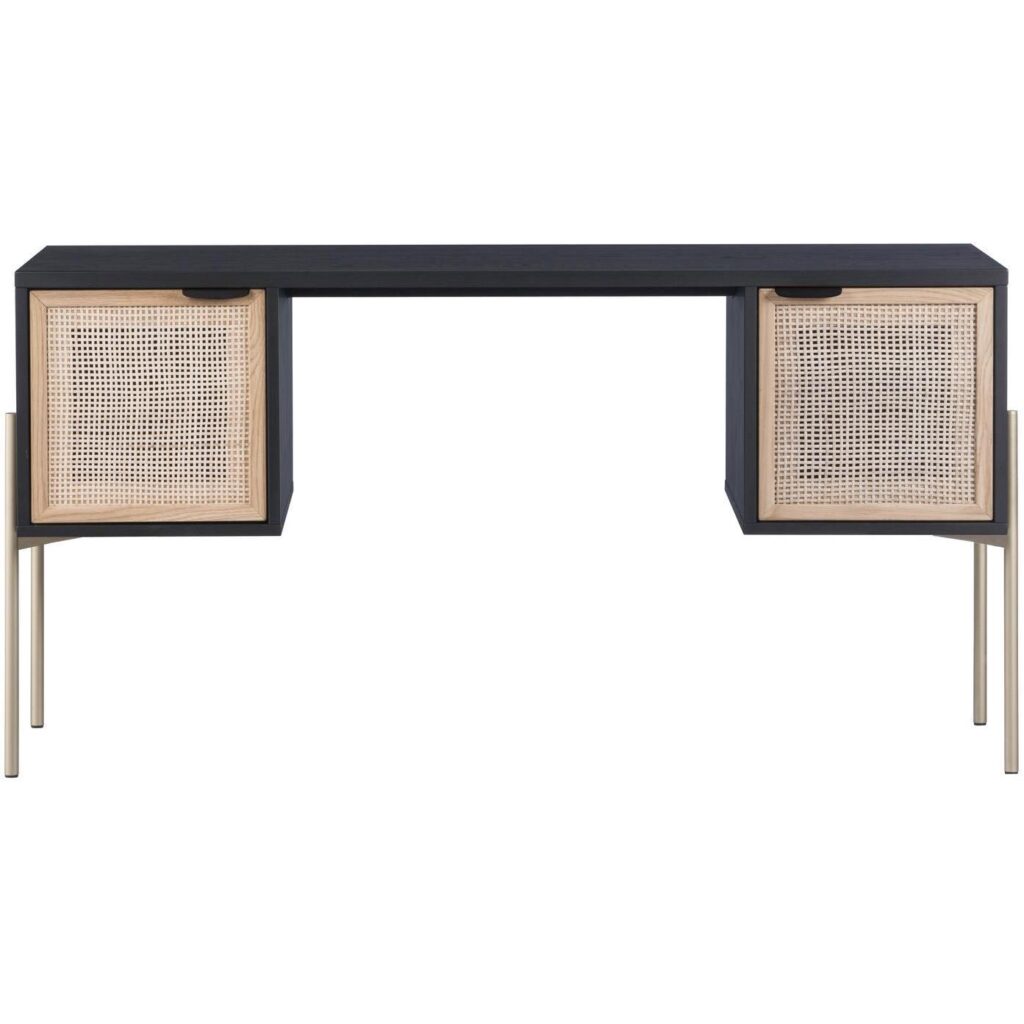 Avida Desk - Gold - Black/Natural - Image 2