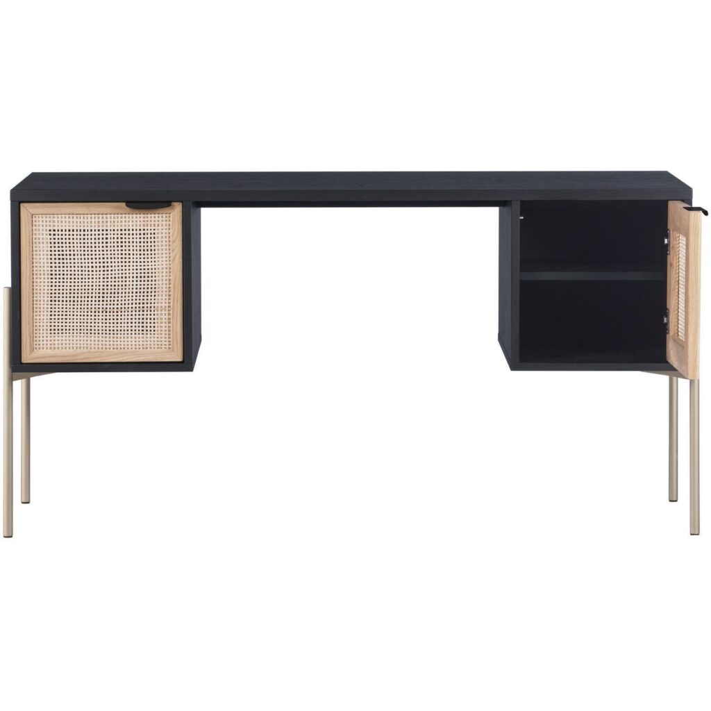 Avida Desk - Gold - Black/Natural - Image 4