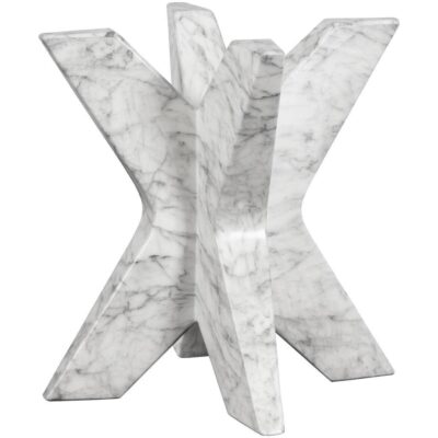 Cypher Dining Table Base - Marble Look - White 106861 106861 CYPHER DINING TABLE BASE MARBLE LOOK WHITE