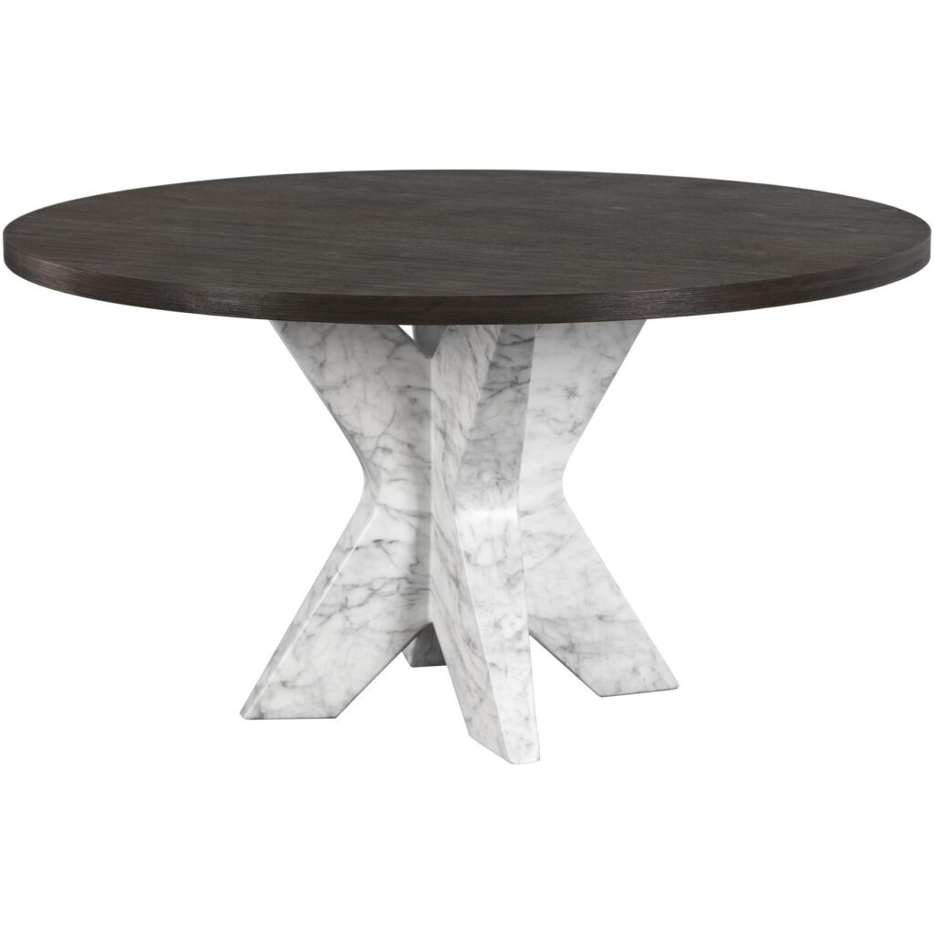 Cypher Dining Table Base - Marble Look - White - Image 5