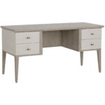 Pattinson Desk - White Ceruse - Oyster Shagreen 8 Pattinson Desk - White Ceruse - Oyster Shagreen 106867 106867 PATTINSON DESK WHITE CERUSE CREAM SHAGREEN LEATHER 1