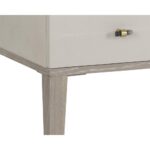 Pattinson Desk - White Ceruse - Oyster Shagreen 12 Pattinson Desk - White Ceruse - Oyster Shagreen 106867 106867 PATTINSON DESK WHITE CERUSE CREAM SHAGREEN LEATHER 7