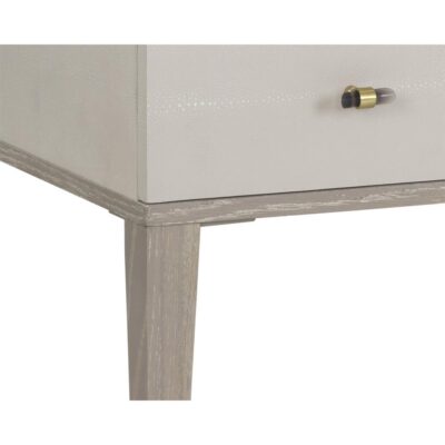 Pattinson Desk - White Ceruse - Oyster Shagreen 106867 106867 PATTINSON DESK WHITE CERUSE CREAM SHAGREEN LEATHER 7