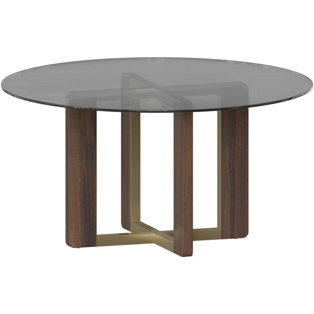 Rejane Dining Table Base - Gold - Raw Umber