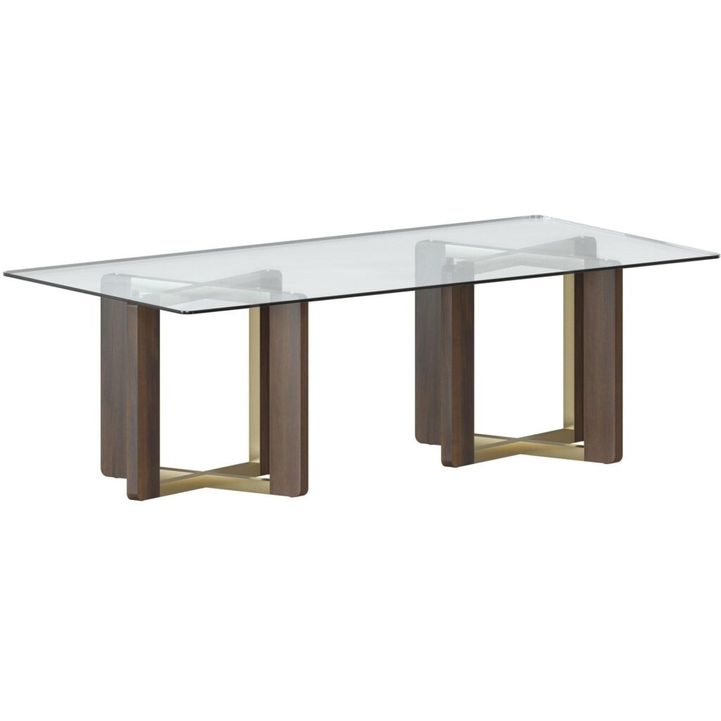 Rejane Dining Table Base - Gold - Raw Umber - Image 4