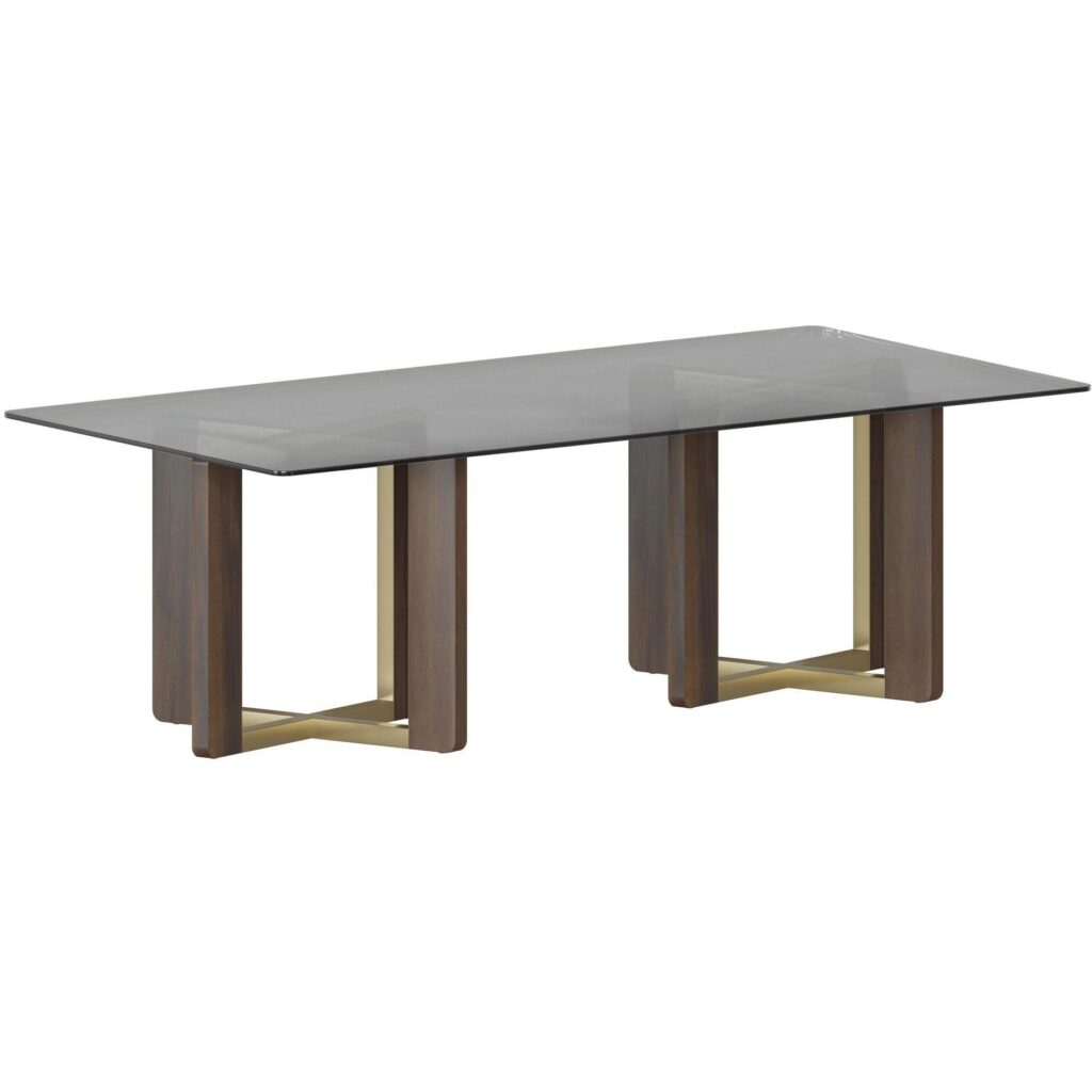 Rejane Dining Table Base - Gold - Raw Umber - Image 5