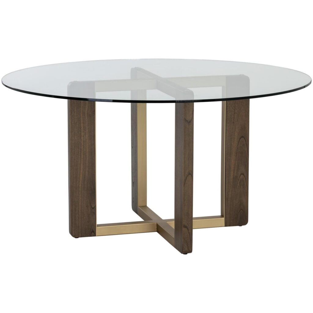 Rejane Dining Table Base - Gold - Raw Umber - Image 8