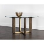 Rejane Dining Table Base - Gold - Raw Umber 18 Rejane Dining Table Base - Gold - Raw Umber 106874 106874 REJANE DINING TABLE BASE 5