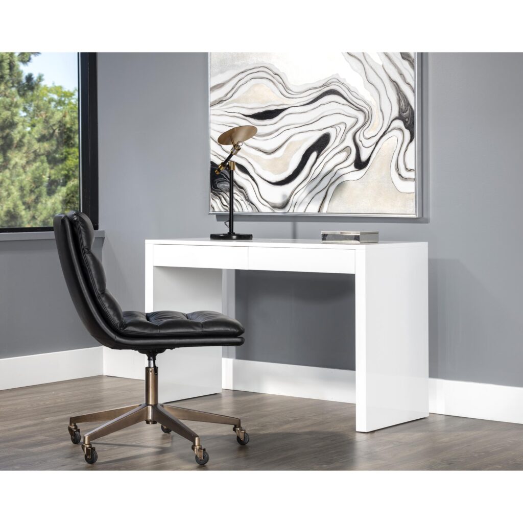 Dutad Desk - High Gloss White - Image 4