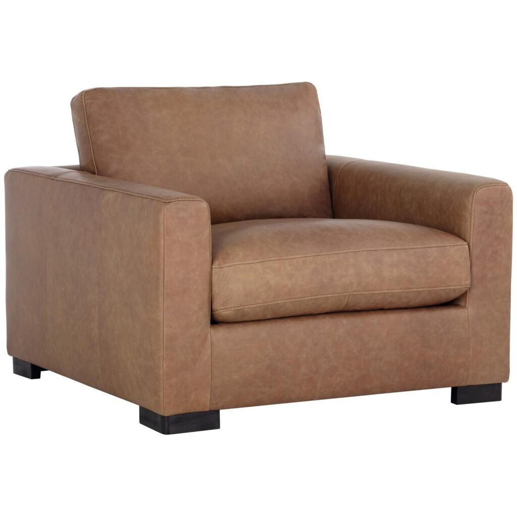 Baylor Armchair - Marseille Camel Leather