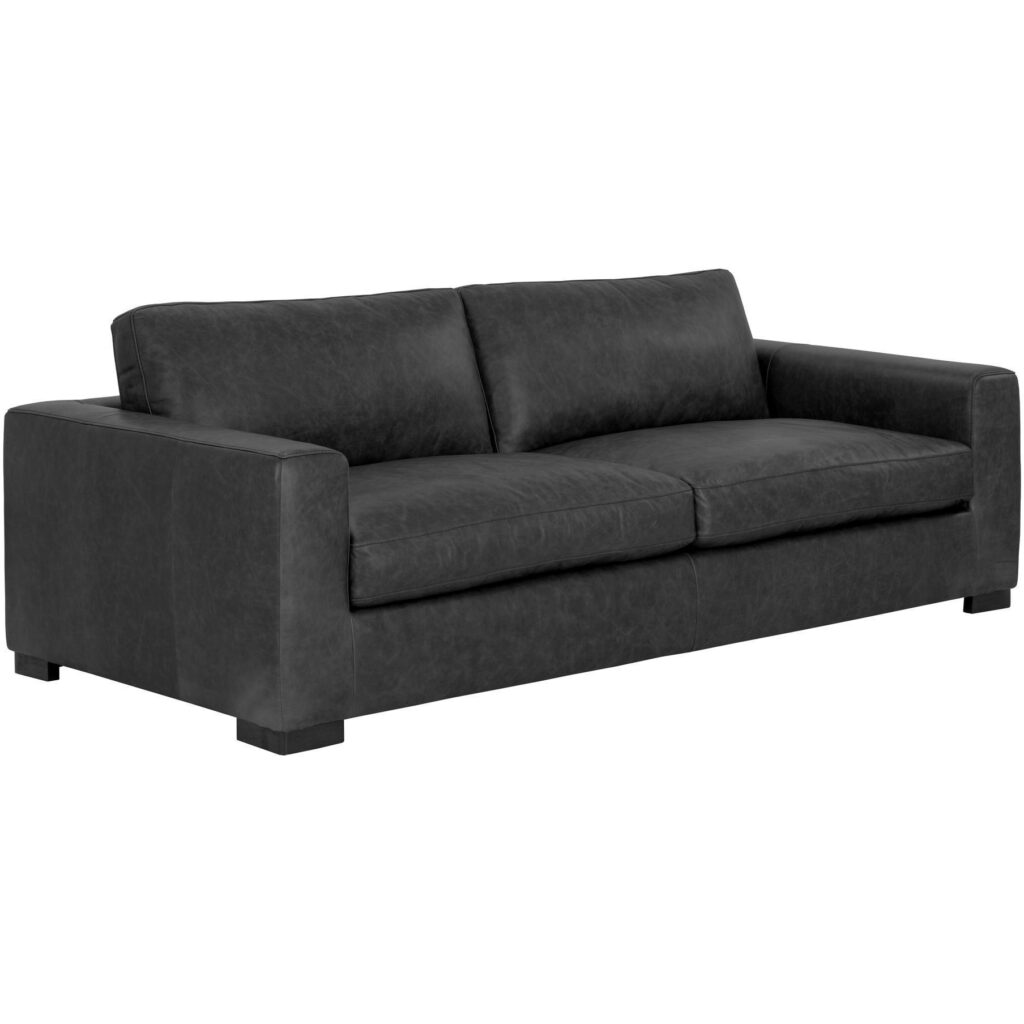 Baylor Sofa - Marseille Black Leather