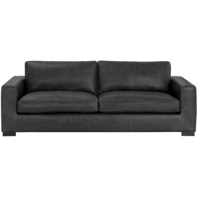 Baylor Sofa - Marseille Black Leather 106946 106946 BAYLOR SOFA MARSEILLE BLACK LEATHER 1