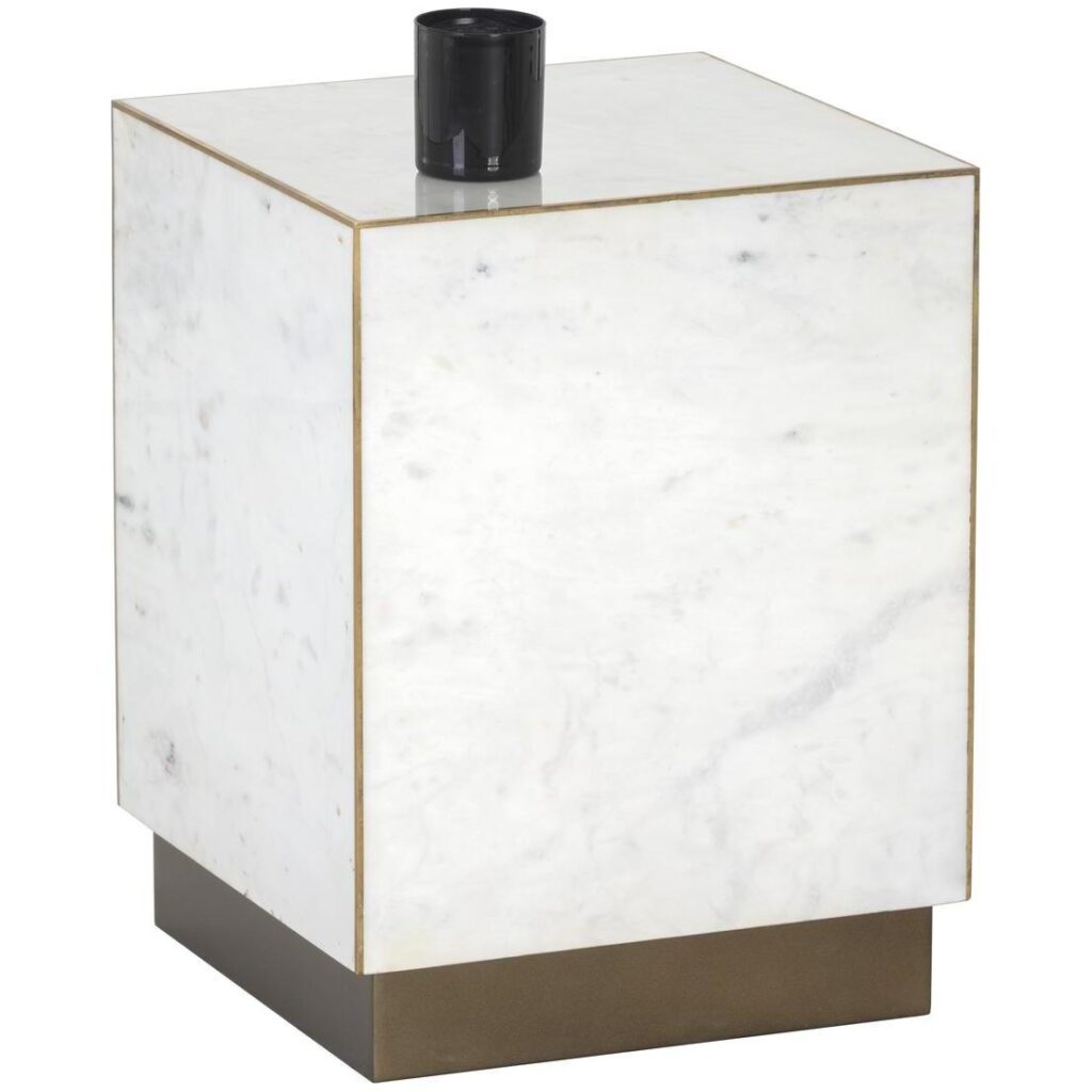 Daines End Table - White Marble