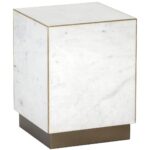 Daines End Table - White Marble 9 Daines End Table - White Marble 107023 107023 DAINES END TABLE WHITE MARBLE 1