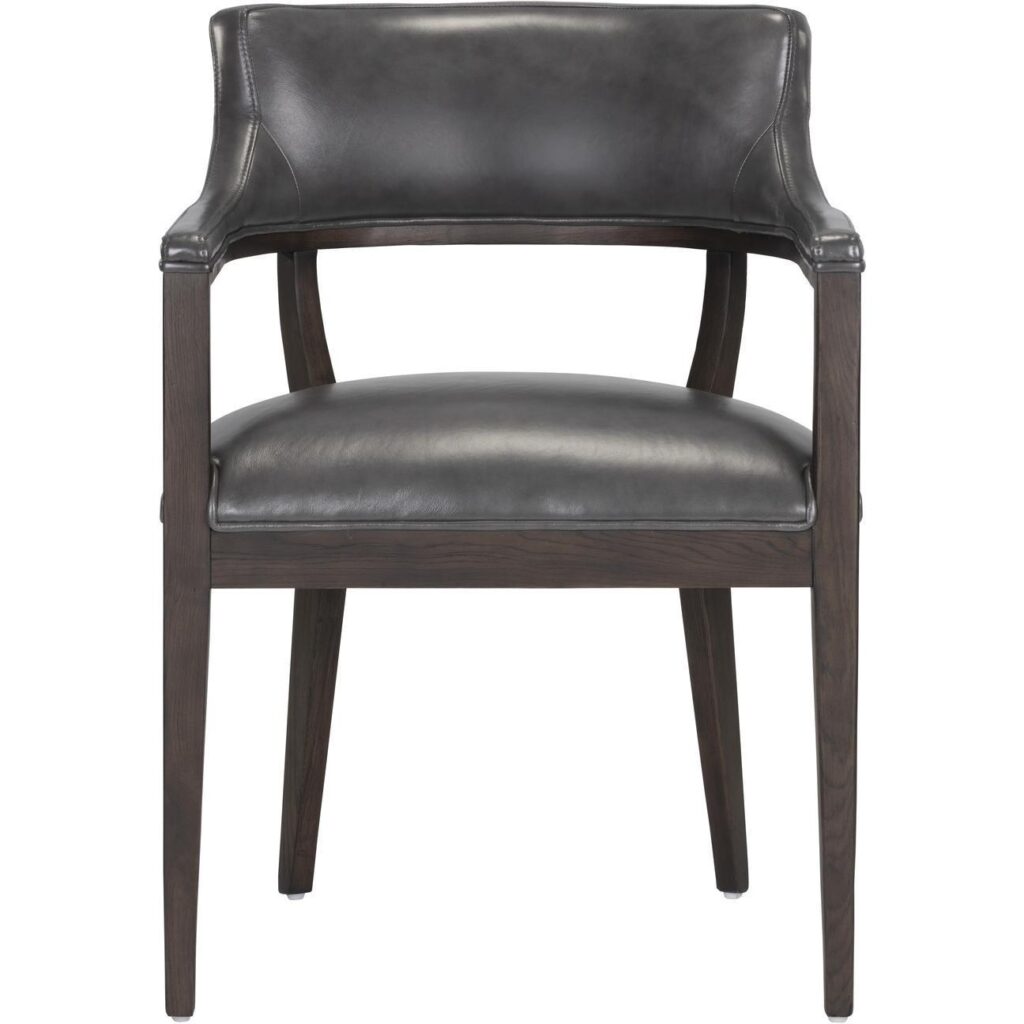 Brylea Dining Armchair - Brown - Brentwood Charcoal Leather - Image 2