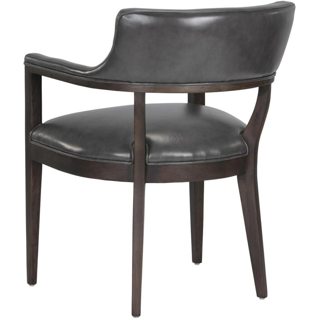 Brylea Dining Armchair - Brown - Brentwood Charcoal Leather - Image 4