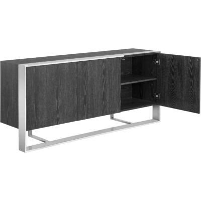 Dalton Sideboard - Stainless Steel - Grey 107055 107055 DALTON SIDEBOARD STAINLESS STEEL GREY 2