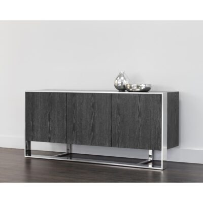 Dalton Sideboard - Stainless Steel - Grey 107055 107055 DALTON SIDEBOARD STAINLESS STEEL GREY 5