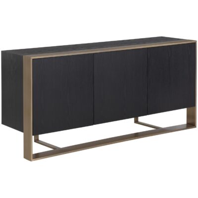 Dalton Sideboard - Antique Brass - Black 107056 107056 DALTON SIDEBOARD ANTIQUE BRASS BLACK 1