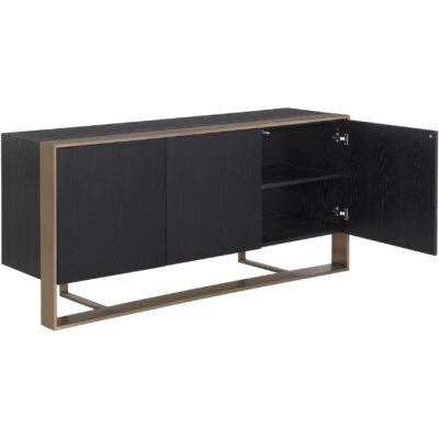 Dalton Sideboard - Antique Brass - Black 107056 107056 DALTON SIDEBOARD ANTIQUE BRASS BLACK 2