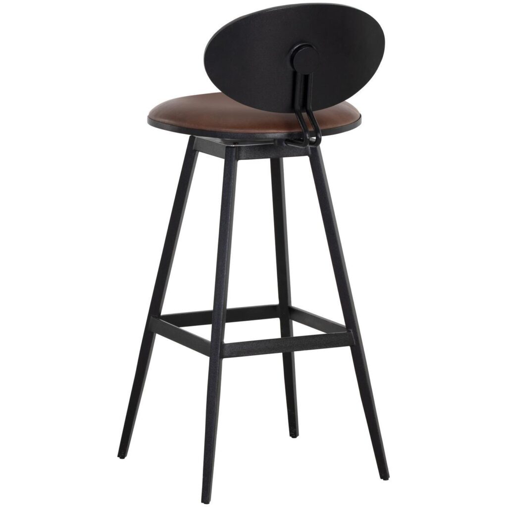 Ember Swivel Barstool - Bravo Cognac - Image 3