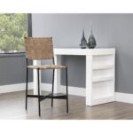 Omari Counter Stool - Suede Light Tan Leather 10 Omari Counter Stool - Suede Light Tan Leather 107067 107067 WEAVE COUNTER CHAIR TAN SUEDE 5