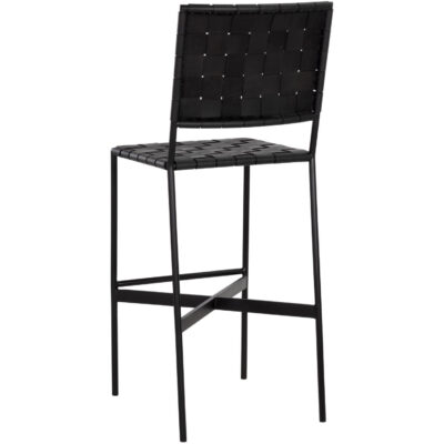 Omari Barstool - Black Leather 107070 107070 OMARI BARSTOOL BLACK BLACK LEATHER 3