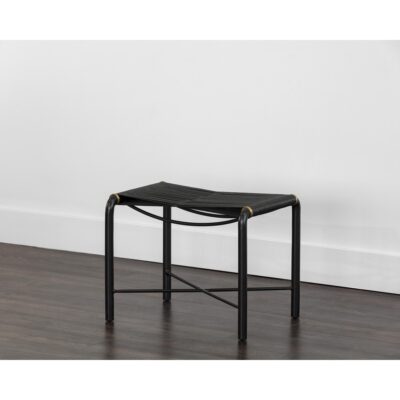 Riz Stool - Black Leather 107086 107086 RIZ STOOL BLACK LEATHER 5